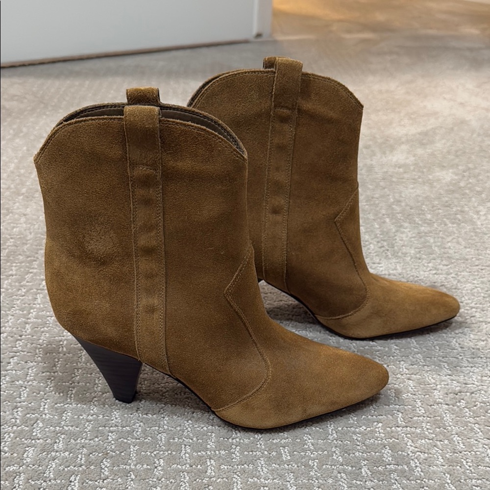 Marc Fisher Brown Suede Ankle Boots